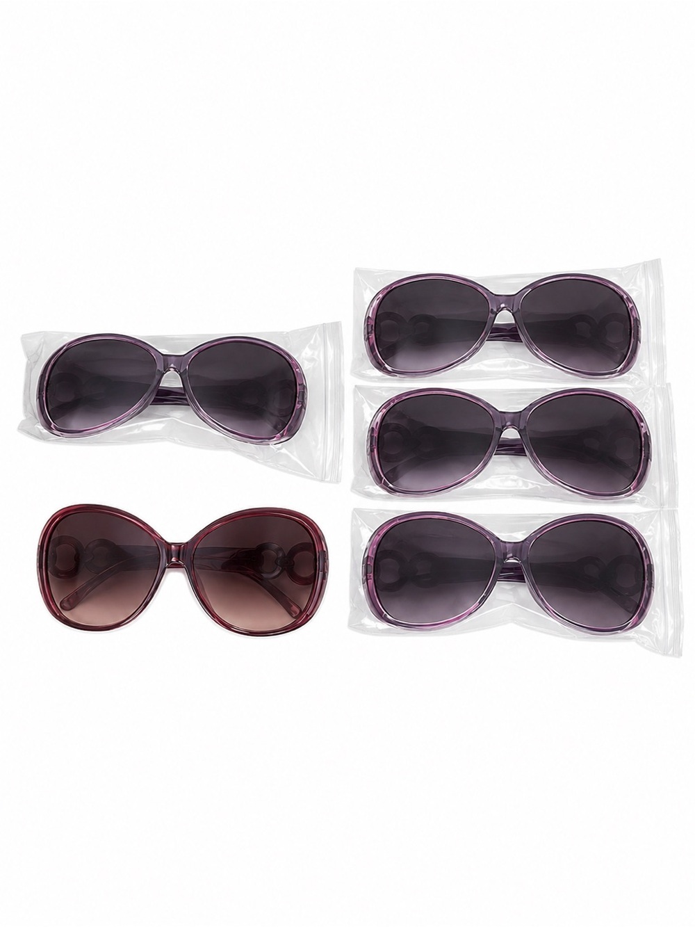 Oversized Purple Gradient Sunglasses UV400 Fashion Shades New Lot of 5